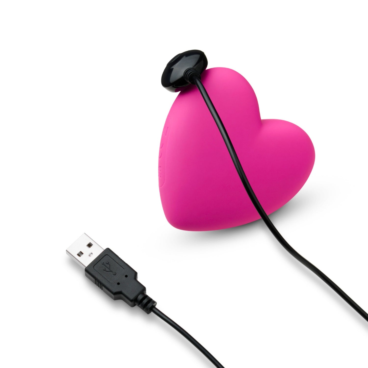 So Divine Je t’aime Heart Vibrator on charge – USB rechargeable vibrator with heart-shaped design for couples play and convenience.
