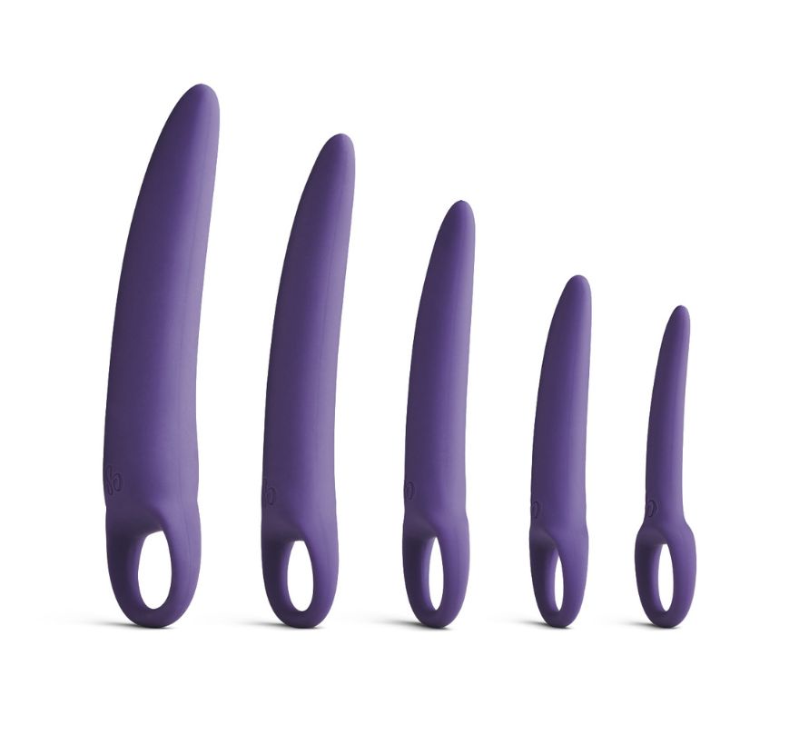 Full So Divine Dilator Set with 5 graduated sizes – soft medical-grade silicone vaginal dilators for gentle, progressive use.