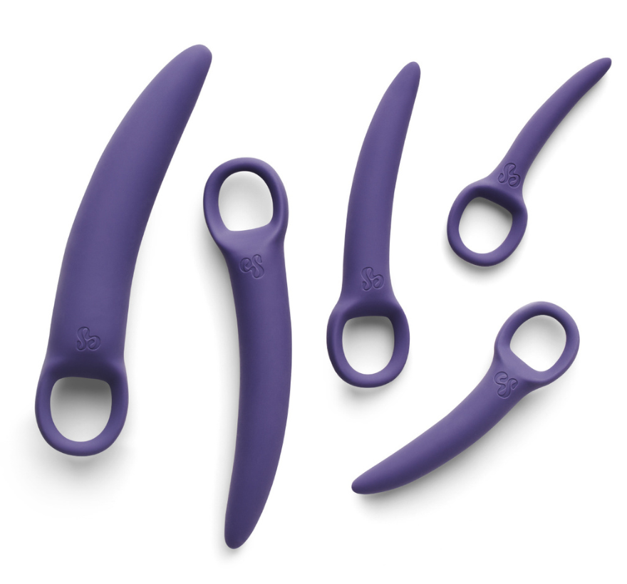 So Divine Vaginal Dilator Set styled with self-care essentials – discreet, body-safe support tool for managing menopausal and postnatal changes